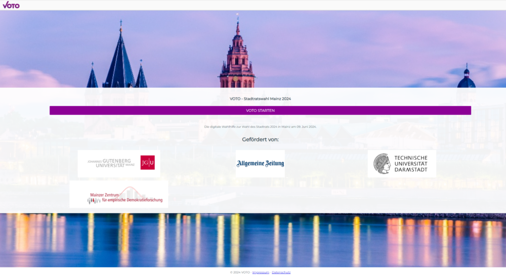 Startseite Online-Wahlhilfe Mainzer Kommunalwahl